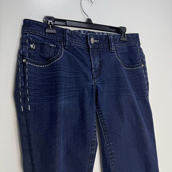 MEK DNM Womens Jeans Sz 29 X 32 Shanghai Easy Cigarette Logo Well Traveled 32x33 - Picture 6 of 7